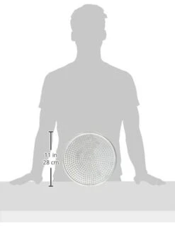 "American Metalcraft 28710 Aluminum Mega 10"" Pizza Screen", Silver