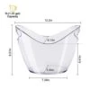 Plastic Oval Storage Tub,5 Liter Ice Buckets For Beer Bottle Drink Cooler,Party Beverage Chiller Bin,Storage Baskets,Clear Storage Bin With Handles For Kitchen,Cabinet,Large Pantry Organization 2sets -Wilton Shop 31RabacK2ML