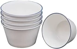 T-917855 Cocotte Fortemore Blue Line, Set Of 5, Diameter 3.6 X Height 2.0 Inches (9.1 X 5.2 Cm), Microwave, Dishwasher And Oven Safe, Lightweight Reinforced Porcelain 21 T-917855 Cocotte Fortemore Blue Line, Set Of 5, Diameter 3.6 X Height 2.0 Inches (9.1 X 5.2 Cm), Microwave, Dishwasher And Oven Safe, Lightweight Reinforced Porcelain -Wilton Shop 31RfPrku2dL. AC