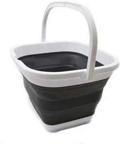 11L (2.9 Gallon) Collapsible Rectangular Handy Basket / Bucket (1, Grey/Black) -Wilton Shop 31RlgBq1yXL. AC