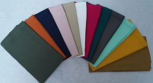 ATURALCRAFT Cloth Napkins Classic Cotton Set Of 12 Linen Blend Solid Color Dinner Napkins, Assorted Multi Pack -Soft And Comfortable Reusable Fabric - For Home Use Multicolor 18inch 6 ATURALCRAFT Cloth Napkins Classic Cotton Set Of 12 Linen Blend Solid Color Dinner Napkins, Assorted Multi Pack -Soft And Comfortable Reusable Fabric - For Home Use Multicolor 18inch - Image 4
