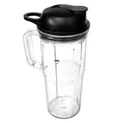 Veterger Replacement Parts Cup With To-Go Lid,Compatible With NutriBullet Blender Combo, NutriBullet Pro 1000 And NutriBullet Select 2.0 (24oz With Handle)