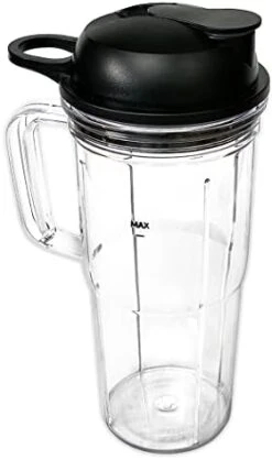 Veterger Replacement Parts Cup With To-Go Lid,Compatible With NutriBullet Blender Combo, NutriBullet Pro 1000 And NutriBullet Select 2.0 (24oz With Handle) -Wilton Shop 31RxBTw4FjL. AC