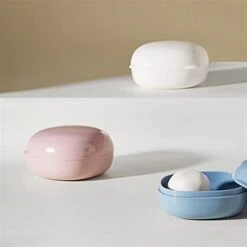 Drainage Soap Box Soap Box Plastic Portable Cases Travel Solid Holder Eco-Friendly Soap Dish Soap Container Bathroom Products (Color : Blue) -Wilton Shop 31RxDziy7jL