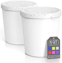 - Premium Ice Cream Containers (2 Pack - 1 Quart Each) Perfect Freezer Storage Tubs With Lids For Ice Cream, Sorbet And Gelato! - Mint -Wilton Shop 31S7awy6gyL. AC