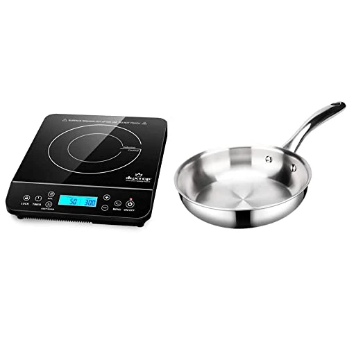 Portable Induction Cooktop, Countertop Burner Induction Hot Plate, Black 9610LS BT-200DZ & Whole-Clad Tri-Ply Stainless Steel Stir-Fry Pan Kitchen Induction Cookware 10 Inches 3 Portable Induction Cooktop, Countertop Burner Induction Hot Plate, Black 9610LS BT-200DZ & Whole-Clad Tri-Ply Stainless Steel Stir-Fry Pan Kitchen Induction Cookware 10 Inches