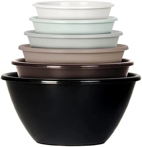 6 Pack Large Plastic Mixing And Serving Bowls, Plastic Nesting Bowls Set - 120OZ, 80OZ, 50OZ, 32OZ, 22OZ, 12OZ (Rainbow Colors) 9 6 Pack Large Plastic Mixing And Serving Bowls, Plastic Nesting Bowls Set - 120OZ, 80OZ, 50OZ, 32OZ, 22OZ, 12OZ (Rainbow Colors) - Image 7