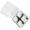 4pcs Whiskey Stones Stainless Steel Ice Cubes Reusable Cooling Cubes With Box Beverage Chilling Rocks For Whiskey Vodka Liqueurs Wine Juice Or Soda