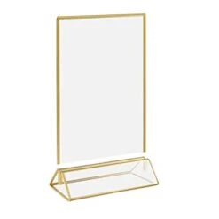 Acrylic Gold Sign Holder, 5x7 Gold Acrylic Picture Frames Clear Double Sided Menu Holder For Wedding Table Number 6 Pack 16 Acrylic Gold Sign Holder, 5x7 Gold Acrylic Picture Frames Clear Double Sided Menu Holder For Wedding Table Number 6 Pack -Wilton Shop 31TLSaYLveL