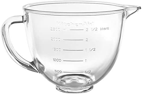 KitchenAid Stand Mixer Bowl, 5 Quart, Glass With Measurement Markings 7 KitchenAid Stand Mixer Bowl, 5 Quart, Glass With Measurement Markings - Image 5