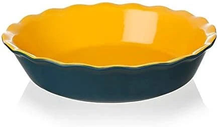 Ceramic Pie Pan For Baking, 10 Inches Round Baking Dish For Dinner, Non-Stick Pie Plate With Soft Wave Edge For Apple Pie, Pumpkin Pie, Pot Pies (White) 8 Ceramic Pie Pan For Baking, 10 Inches Round Baking Dish For Dinner, Non-Stick Pie Plate With Soft Wave Edge For Apple Pie, Pumpkin Pie, Pot Pies (White) - Image 6