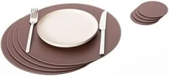 Set Of Small Round Placemats And Coasters, 4 Table Mats And 4 Coasters, Place Mats 12.99 Inches Dining Table Set (Crocodile Style) -Wilton Shop 31UAGeMr3bL. AC