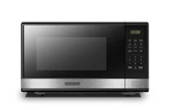 Black & Decker EM031MB11 Digital Microwave Oven With Turntable Push-Button Door, 1000W,1.1cu.ft, Stainless Steel & 4-Slice Toaster Oven With Natural Convection, Stainless Steel, TO1760SS