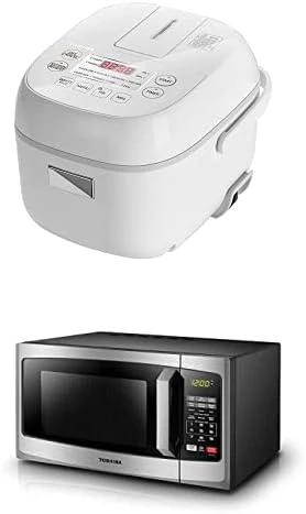 Mini Rice Cooker, 3 Cups Uncooked Small Rice Cooker, Steamer & Warmer +Toshiba EM925A5A-SS Countertop Microwave Oven, 0.9 Cu Ft With 10.6 Inch Removable Turntable, 900W 5 Mini Rice Cooker, 3 Cups Uncooked Small Rice Cooker, Steamer & Warmer +Toshiba EM925A5A-SS Countertop Microwave Oven, 0.9 Cu Ft With 10.6 Inch Removable Turntable, 900W - Image 3