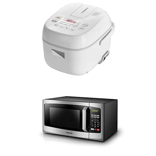 Mini Rice Cooker, 3 Cups Uncooked Small Rice Cooker, Steamer & Warmer +Toshiba EM925A5A-SS Countertop Microwave Oven, 0.9 Cu Ft With 10.6 Inch Removable Turntable, 900W 3 Mini Rice Cooker, 3 Cups Uncooked Small Rice Cooker, Steamer & Warmer +Toshiba EM925A5A-SS Countertop Microwave Oven, 0.9 Cu Ft With 10.6 Inch Removable Turntable, 900W