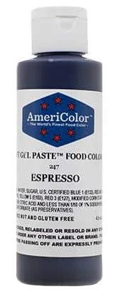 Color Soft Gel Paste Food Color, Espresso, 4.5 Ounce Bottle