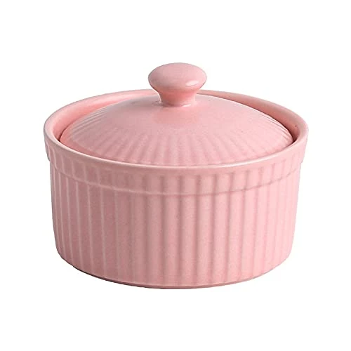 Ramekins With Lids, 4 Oz Oven Safe, Ramekins & Soufflé Dishes, Ceramic Ramekin Set Of 2, Mini Casserole Dish With Lid, Covered Ramekins (Color : Pink) 3 Ramekins With Lids, 4 Oz Oven Safe, Ramekins & Soufflé Dishes, Ceramic Ramekin Set Of 2, Mini Casserole Dish With Lid, Covered Ramekins (Color : Pink)