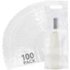 [100 Pack] Wine To Go Bag - Use For Restaurant, Bar & Travel Bags - Sturdy Handle And Tamper Proof Seal - Clear Plastic