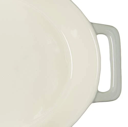 Stoneware Oval Baking Dish, 14x9.5x2.5, White 3 Stoneware Oval Baking Dish, 14x9.5x2.5, White