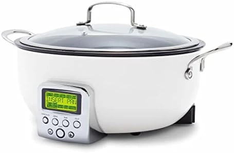 Greenpan Elite Essential Smart Electric 6QT Skillet Pot, Presets To Sear Saute Stir-Fry And Cook Rice, Healthy Ceramic Nonstick And Dishwasher Safe Parts, Easy-to-use LED Display, Ponderosa Pine 10 Greenpan Elite Essential Smart Electric 6QT Skillet Pot, Presets To Sear Saute Stir-Fry And Cook Rice, Healthy Ceramic Nonstick And Dishwasher Safe Parts, Easy-to-use LED Display, Ponderosa Pine - Image 8