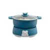 Large-capacity Electric Hot Pot Aluminum Detachable Electric Hot Pot Household Party Electric Skillet Smokeless Less Oil Non-stick Pan Easy Fo Clean Suitable For Hot Pot Frying (Blue) -Wilton Shop 31VsmURA3aL