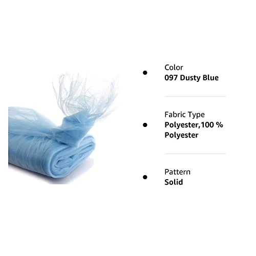 54" By 25 Yards Premium Tulle Fabric Bolt For Crafts, Weddings, Party Decorations, Gifts - Dusty Blue 5 54" By 25 Yards Premium Tulle Fabric Bolt For Crafts, Weddings, Party Decorations, Gifts - Dusty Blue - Image 3