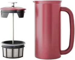 - P7 French Press - Double Walled Stainless Steel Insulated Coffee And Tea Maker With Micro-Filter, Keep Drinks Hot For Hours, Perfect For Home Or Travel (Polished Stainless Steel, 32 Ounce) -Wilton Shop 31Vxu2B0SLL. AC