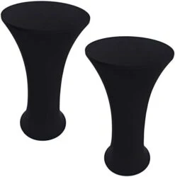 2 Pack 24x43 Inch Royal Blue Cocktail Tablecloth Round Fitted Stretch Spandex Table Cover For Party Wedding Bars -Wilton Shop 31W6iE03YL. AC 1