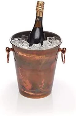 BarCraft BCCHAMBUCHAM Luxury Stainless Steel Wine/Champagne Cooler Bucket, 21 X 20.5 X 21 Cm (8.5" X 8" X 8.5") - Hammered Finish -Wilton Shop 31WWgXPB9YL. AC