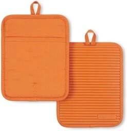 KitchenAid Ribbed Soft Silicone Water Resistant Pot Holder Set, Milkshake , 2 Piece Set, 7"x9" -Wilton Shop 31WnazmBIIL. AC