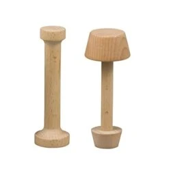 2Pcs Tart Tamper Set, Portable Wooden Double Side Pie Pastry Dough Tamper, Wooden Egg Tart Mold, DIY Cake Pastry Tools For Egg Tart, Pasta, Cheesecakes And Dessert Baking