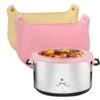 Silicone Slow Cooker Liners 2 Pack, Reusable Cooking Bags Fit For Crockpot & Hamilton Beach 6QT - 8QT, Slow Cooker Accessories For Oval & Round Pot, Pink & Yellow -Wilton Shop 31XJkxc4PDL