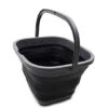 11L (2.9 Gallon) Collapsible Rectangular Handy Basket / Bucket (1, Grey/Black)