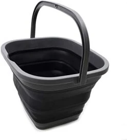 11L (2.9 Gallon) Collapsible Rectangular Handy Basket / Bucket (1, Grey/Black) -Wilton Shop 31Xd1FuqljL. AC