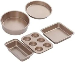 Bakeware Set, Space Saving Safe Uniform Heating Baking Tools For Kitchen For Home For Baker(Gold) 15 Bakeware Set, Space Saving Safe Uniform Heating Baking Tools For Kitchen For Home For Baker(Gold) -Wilton Shop 31XfbdlwVL. AC