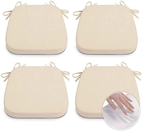 Chair Pads For Dining Chairs With Ties Memory Foam Chair Cushions For Kitchen Chairs Thickened Farmhouse Seat Cushion 16.5 X 16.25 Inches Brown 11 Chair Pads For Dining Chairs With Ties Memory Foam Chair Cushions For Kitchen Chairs Thickened Farmhouse Seat Cushion 16.5 X 16.25 Inches Brown - Image 9