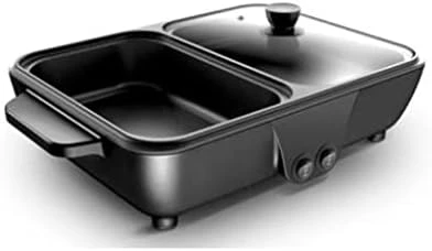 WAZTT Home And Travel Non-Stick Frying Pan Dual Purpose Electric Grill With Hot Pot Cooking Pot Cooking Pot (Color : D, Size : 34.5 * 22 * 8cm) 9 WAZTT Home And Travel Non-Stick Frying Pan Dual Purpose Electric Grill With Hot Pot Cooking Pot Cooking Pot (Color : D, Size : 34.5 * 22 * 8cm) - Image 7