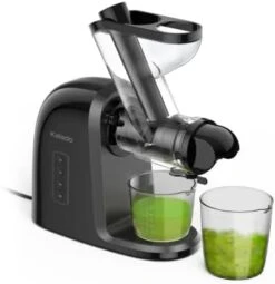 Slow Juicer Machines Vegetable And Fruit, 3”Extra Large Chute With Quiet Motor & Reverse Function, Cold Press Juicer 200W Power, BPA-Free & 2 Heat-Resistant Glasses In Jet Black -Wilton Shop 31YRuBPx1AL. AC