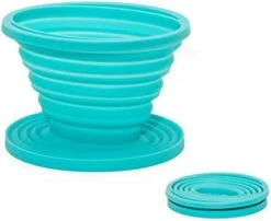 100% Silicone Collapsible Pour Over Coffee Maker Great For Travel, Backpacking, Camping, Vanlife (Teal) -Wilton Shop 31YcbcbsJL. AC