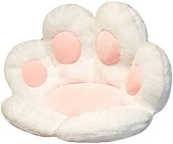 Id Cafe Cute Cat Paw Cushion Cat Paw Shape Lazy Susan Bear Paw Chair Cushion Suitable For Restaurant Office Chair Children's Room Interesting Children's Gift (White) -Wilton Shop 31YdtWN1y2S. AC