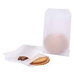 Flat Glassine Waxed Paper Treat Bags 4x6 Semi-Transparent For Bakery Cookies Candies Dessert Chocolate Party Favor, Pack Of 100 By Quotidian (4'' X 6'')