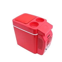 TONPOP Refrigerator Freezer Ice Cooler Dual Use Hot/Cold Refrigerator 7L/Small Multi Purpose Refrigerator Mini Portable Car/suitable For Dual Use Car (Red)