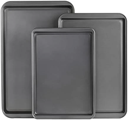 Bialetti Goodcook Nonstick Steel 3-Piece Cookie Sheet Set 7 Bialetti Goodcook Nonstick Steel 3-Piece Cookie Sheet Set - Image 5