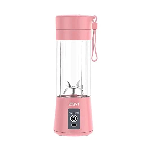 Portable Blender,Portable Juicer,Fruit Mixer - 6 Blades In 3D, 380ml Fruit Mixing Machine With USB Charger Cable(Pink) 3 Portable Blender,Portable Juicer,Fruit Mixer - 6 Blades In 3D, 380ml Fruit Mixing Machine With USB Charger Cable(Pink)