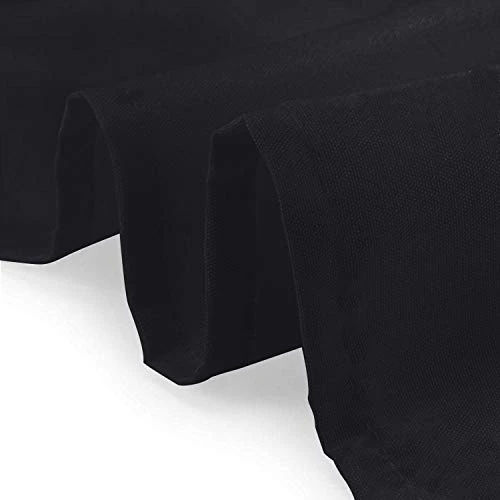 6 FT Rectangle Dinner Tablecloth Table Cover For Rectangular Table In Washable Polyester Great For Buffet Table, Parties, Birthday, Wedding Housewares (Black) 4 6 FT Rectangle Dinner Tablecloth Table Cover For Rectangular Table In Washable Polyester Great For Buffet Table, Parties, Birthday, Wedding Housewares (Black) - Image 2