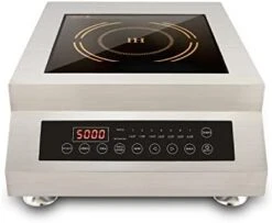 5000 Watts / 220V Induction Cooktop Commercial Countertop Induction Cooker Portable Electric Burner Hot Plate With Sensor Touch And LCD Screen For Home & Restaurant -Wilton Shop 31a43Rg5OL. AC