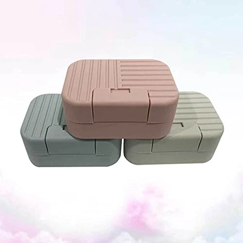 Soap Container 3Pcs Portable Soap Box Travel Soap Case Practical Soap Dish Convenient Soap Container (Color : Pink) 4 Soap Container 3Pcs Portable Soap Box Travel Soap Case Practical Soap Dish Convenient Soap Container (Color : Pink) - Image 2