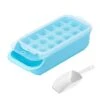 Tray With Bin Easy Release Ice Cube Tray Container Set With Lid Creative Plastic Storage Box Portable Ice Scoop BPA Free Whiskey Cocktail Smoothie Drink Blue -Wilton Shop 31blqS2z7VL