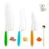 Kids Safe Knifes,Children's Nylon Knives Set Silicone Firm Real Fit Toddler Love Spoon Beginners Friendly Reusable Peeler Fruit Board Sturdy Childrens Cooking Year Old Age Suitable Salad 4Pack Color -Wilton Shop 31c71KdUukL 1