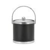 Sophisticates Brushed Chrome Ice Bucket With Bale Handle And Metal Cover, Black - 3 Quart -Wilton Shop 31cAKAcf6eL